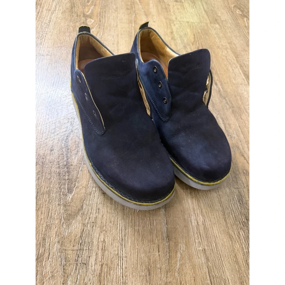 Samuel Hubbard Hubbard Free Navy Blue Nubuck Leather Walking Shoes Mens 10W